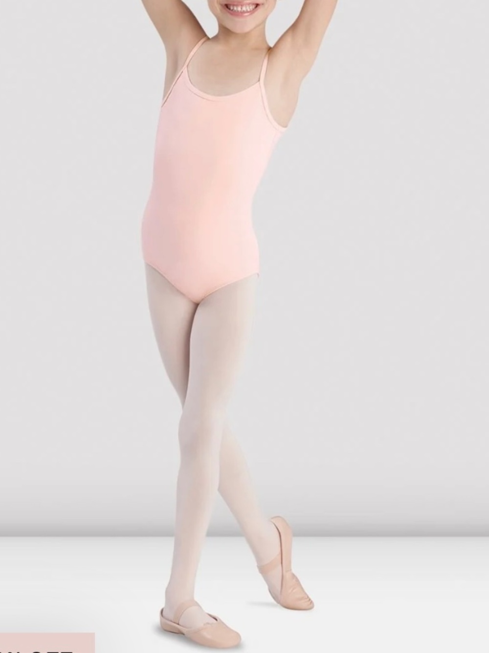BLOCH Girls Cotton Camisole LEOTARD LIGHT PINK 6x / 7 NEW